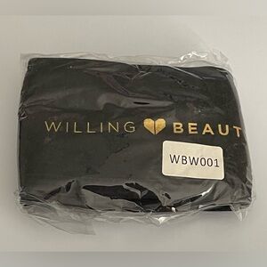 **FINAL PRICE** Willing Beauty Black + Gold Logo Spa Headband